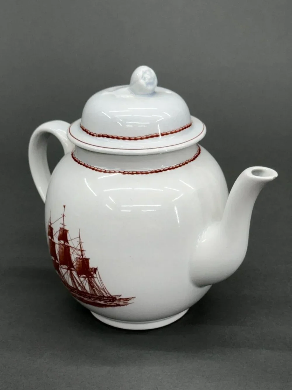 Wedgwood Flying Cloud Teapot Rust Ann McKim 1833 Georgetown Collection England